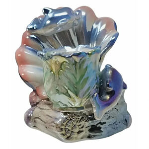 Vintage Baby Dolphin Lustreware Candle Holder